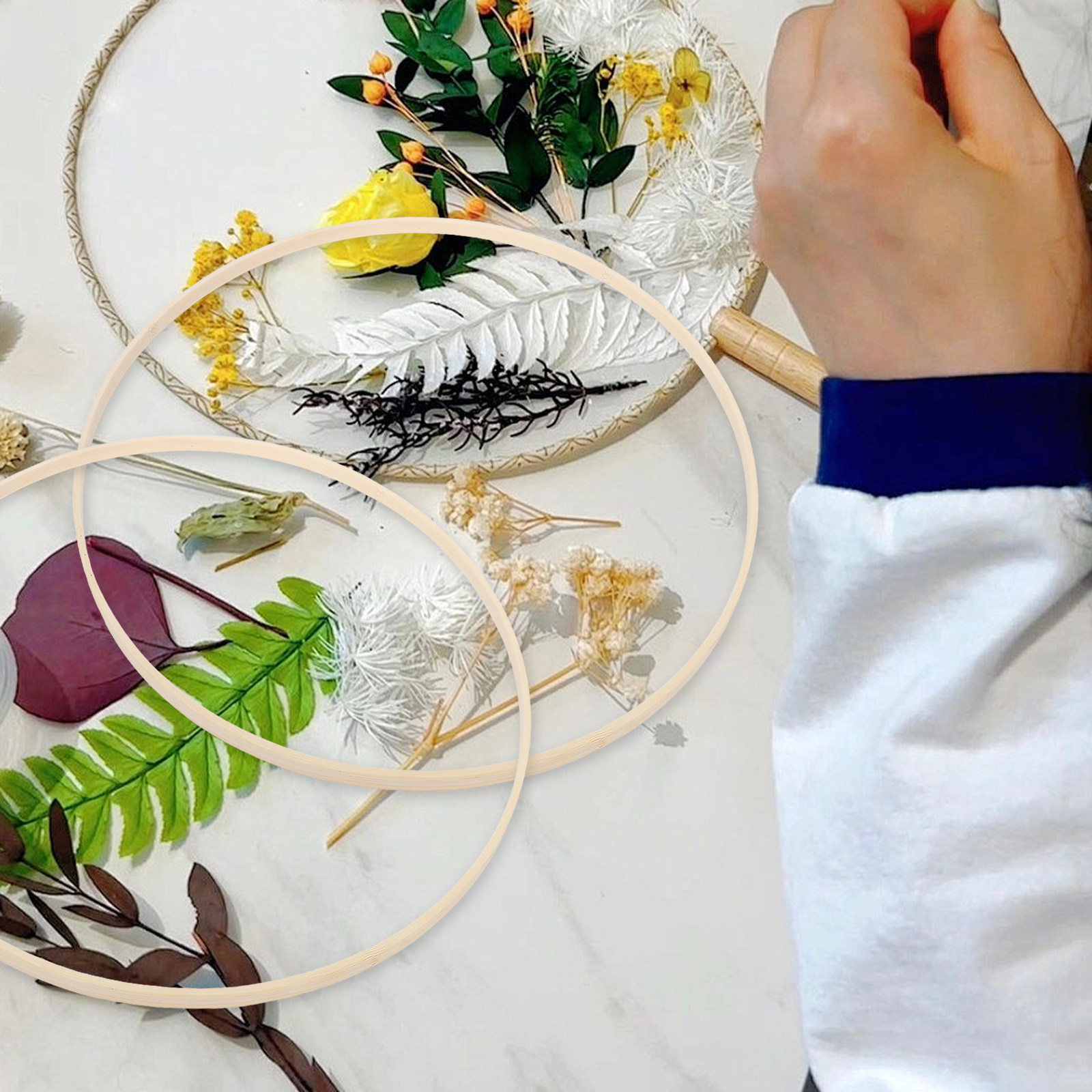 Embroidery Ring - 10 шт. деревянных обручей для вышивания,