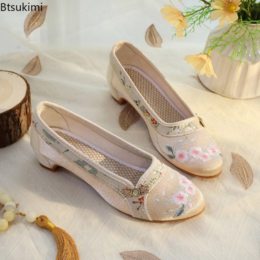 Embroidery Fabric - Новые женские туфли 2026 года в